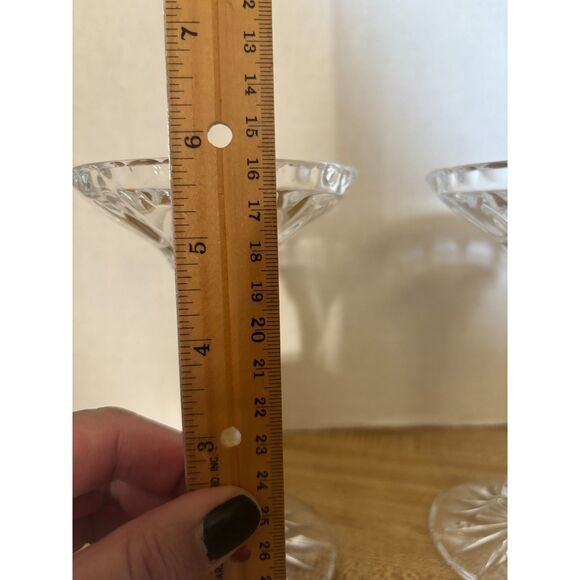 2 Nachtmann Bleikristal Candliere 6" Candle Stick Holders King Edward Pattern - Picture 14 of 15